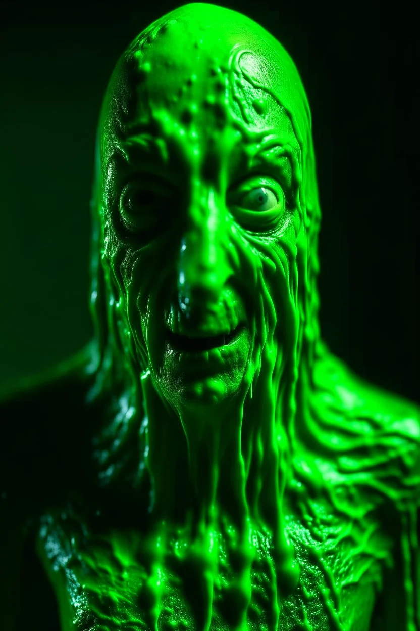 Terrifying image of a slime person