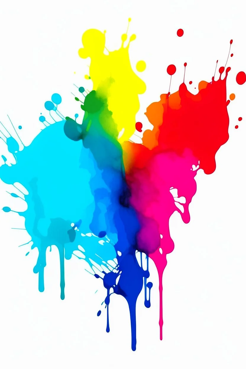 Image depicting color blotches with dye