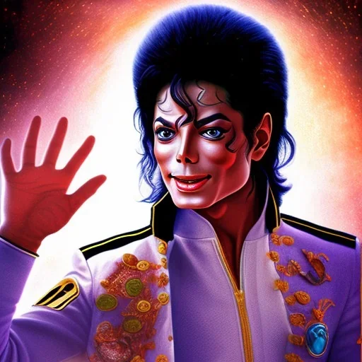 michael jackson as a dragonball z character full body