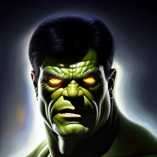 Ultra detailed fullbody Portrait in oil on canvas of The Immortal Hulk, extremely detailed digital painting, extremely detailed face,crystal clear Big Glowing eyes, mystical colors ,perfectly centered image, perfect composition, rim light, beautiful lighting, 8k, stunning scene, raytracing, anatomically correct, in the style of robert e howard and Ken Kelley and Ohrai Noriyoshi and Simon Bisley and tomzj1