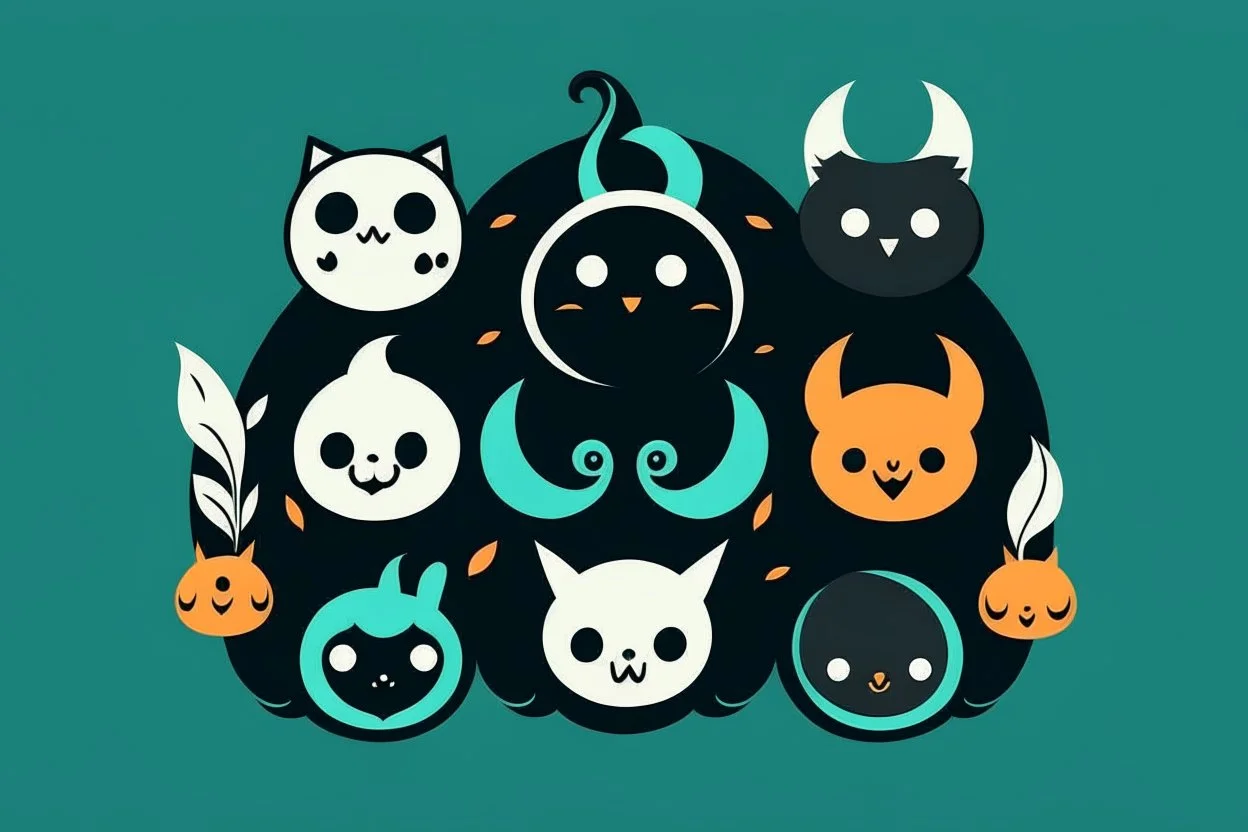 make a logo that is spooky and cute