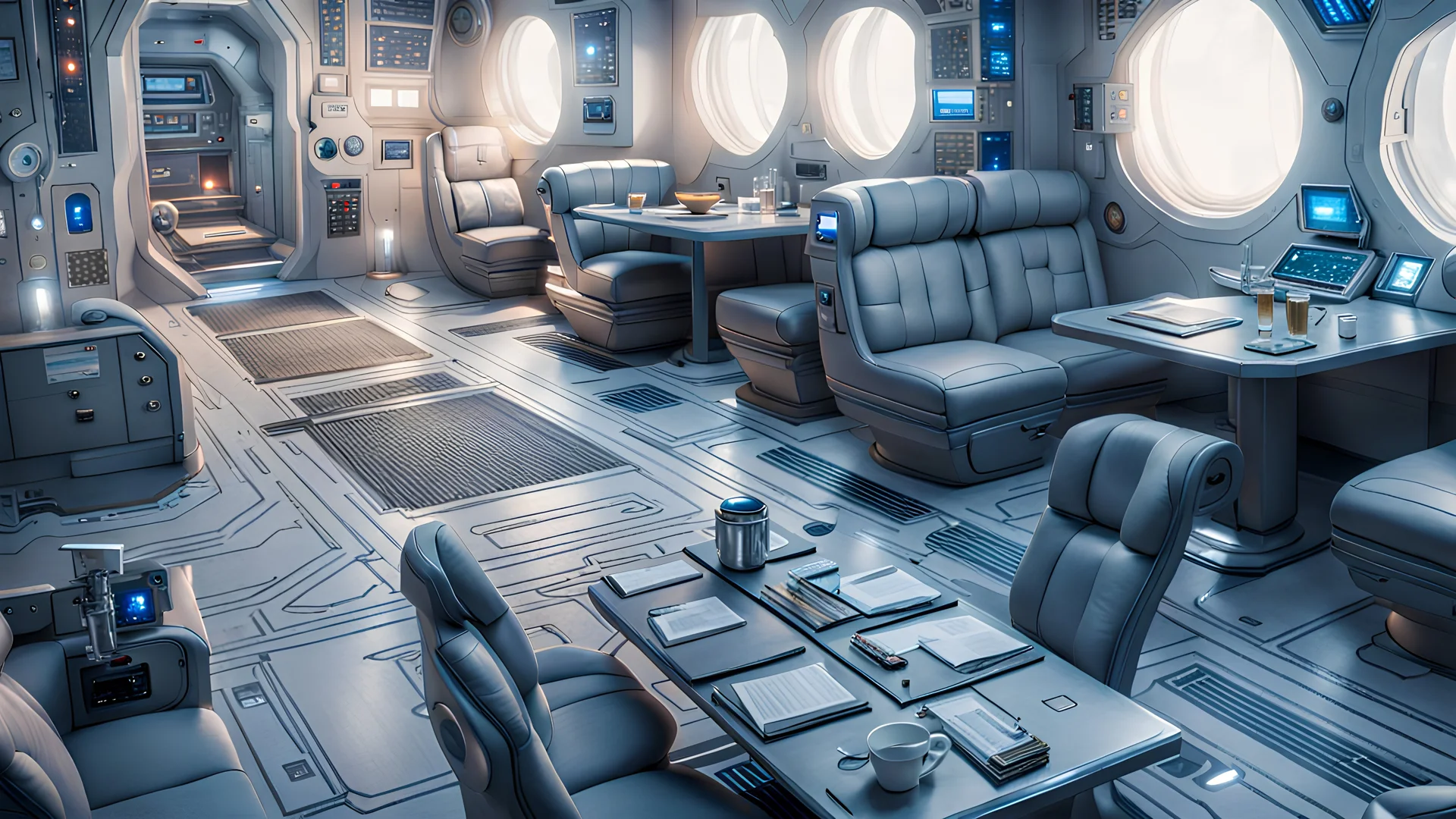 officer's lounge on a starship