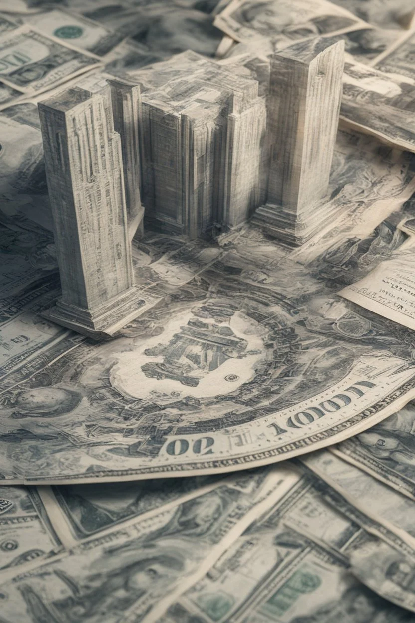 Generate a 3D animation portraying the US dollar, euro, and Japanese yen as towering, interconnected pillars of a global financial landscape. Employ realistic textures, lighting, and shadows to convey their prominence. Incorporate subtle movements to reflect the constant flux of currency markets, and surround the scene with financial charts and data visualizations for added depth.