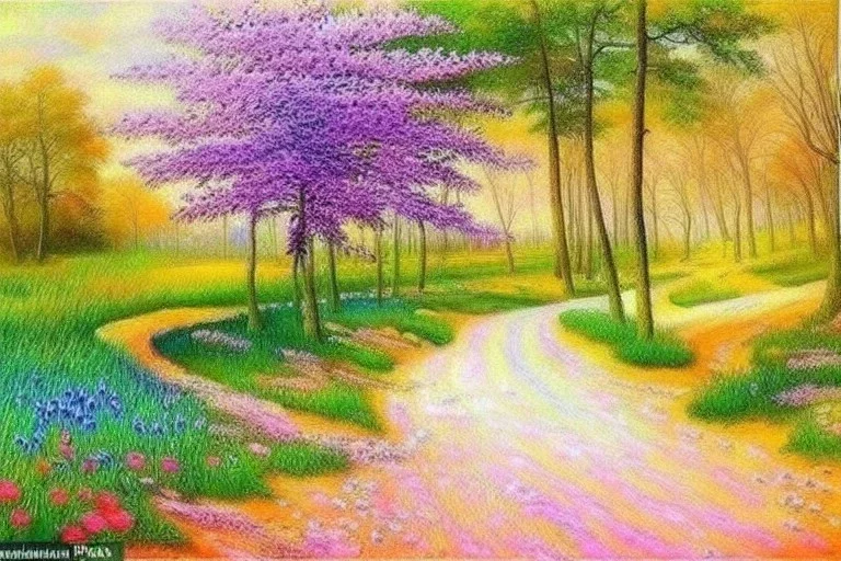 beautiful dream, painting, mystical, fine brush strokes, high quality, masterpiece, insane detail, Neo-Impressionism, pastel colors,