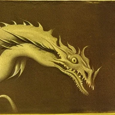 portrait of dragon by Leonardo da Vinci