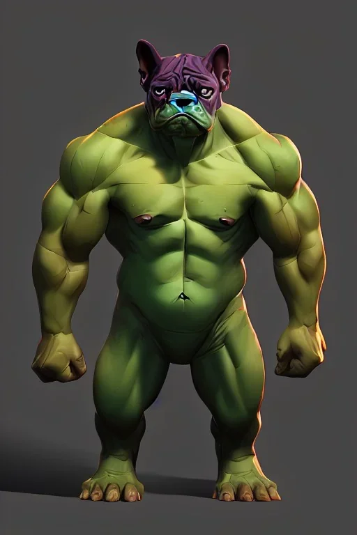 alien french bulldog musculature hulk body HD strong french bulldog hulk marvels Warcraft