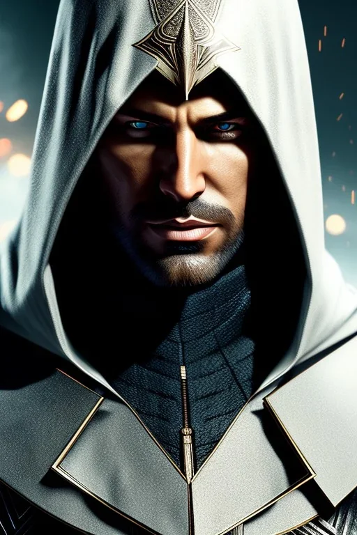 assassin man, mask cover whole face and hood ,assassin's creed, highly detailed, hyper-detailed, beautifully color-coded, insane details, intricate details, beautifully color graded, Cinematic, Color Grading, Editorial Photography, Depth of Field, DOF, Tilt Blur, White Balance, 32k, Super-Resolution, Megapixel, ProPhoto RGB, VR, Half rear Lighting, Backlight, non photorealistic rendering