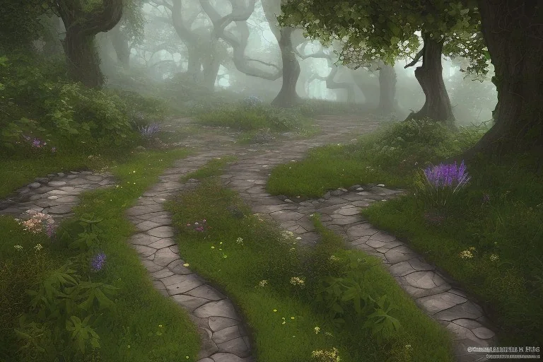  winding stone path