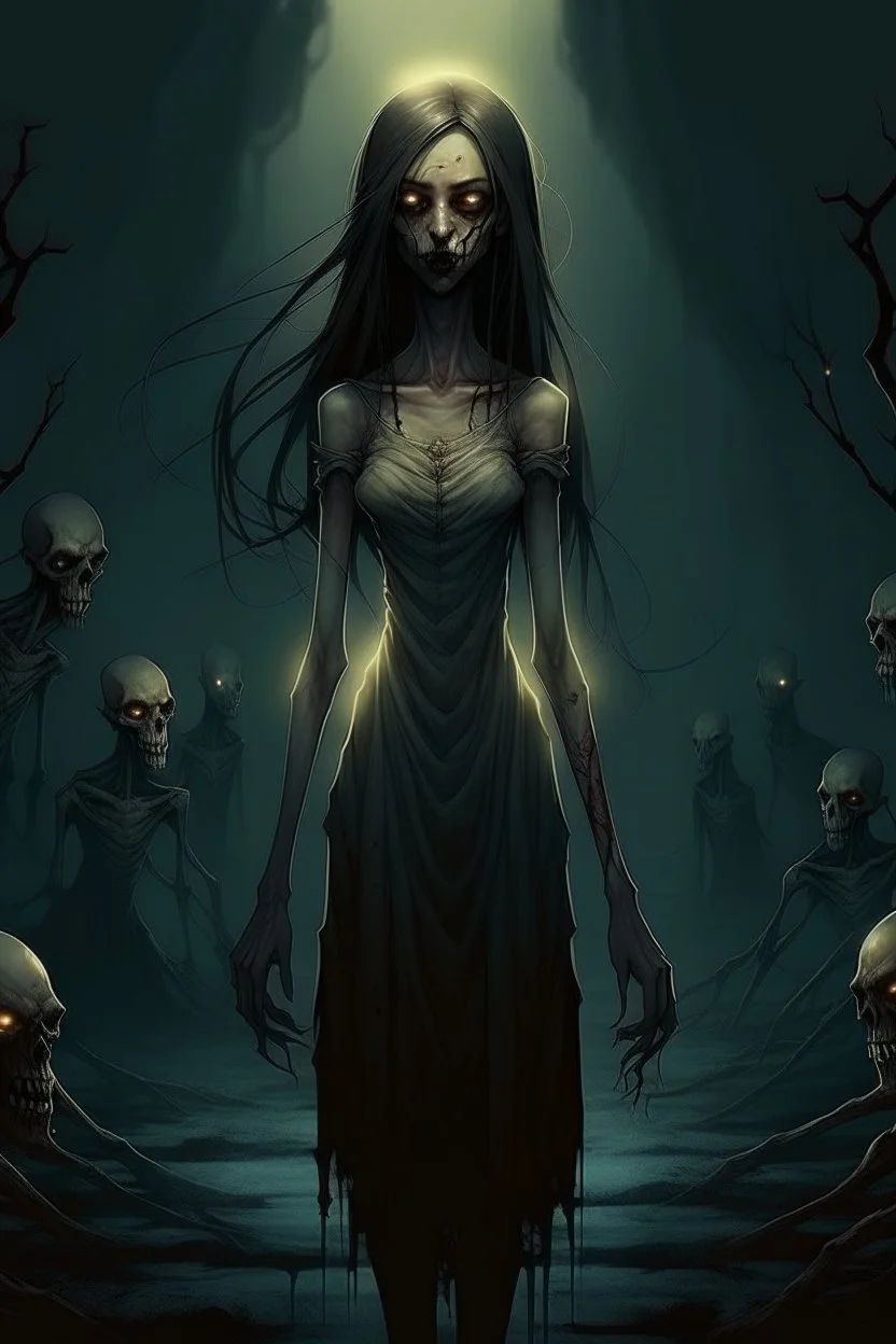 strane tall lady, horror, little nightmare videogames style