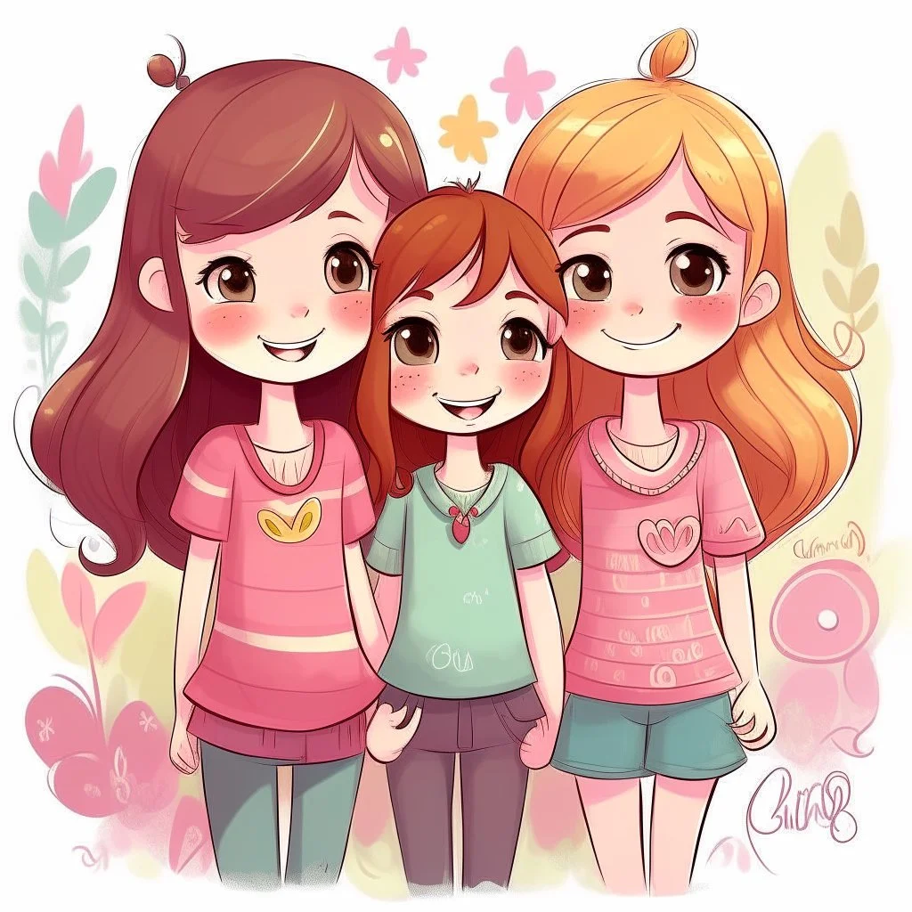 trio girl friendship