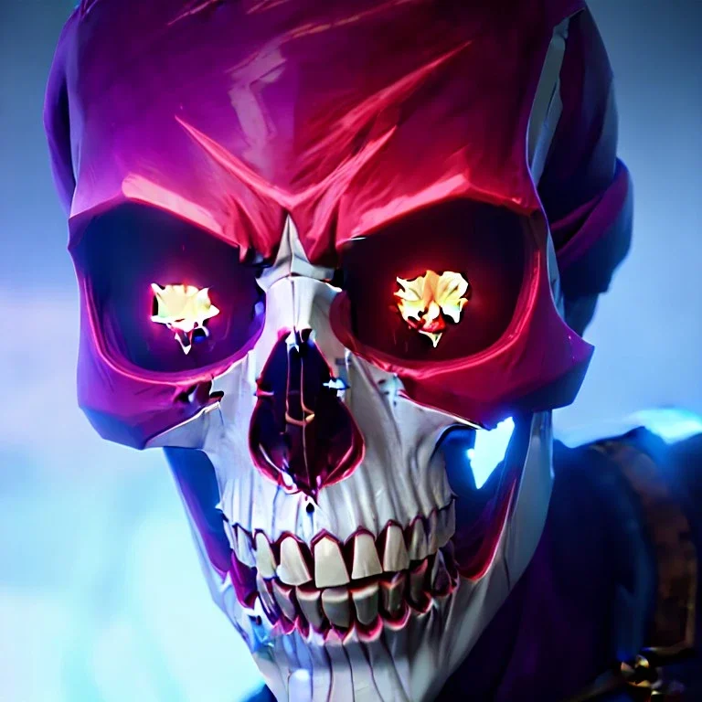 Ultra high definition, skull, skull, red, blue, purple, polished, fractured leaking, bloody, crystal, Viking, horns, ghost rider