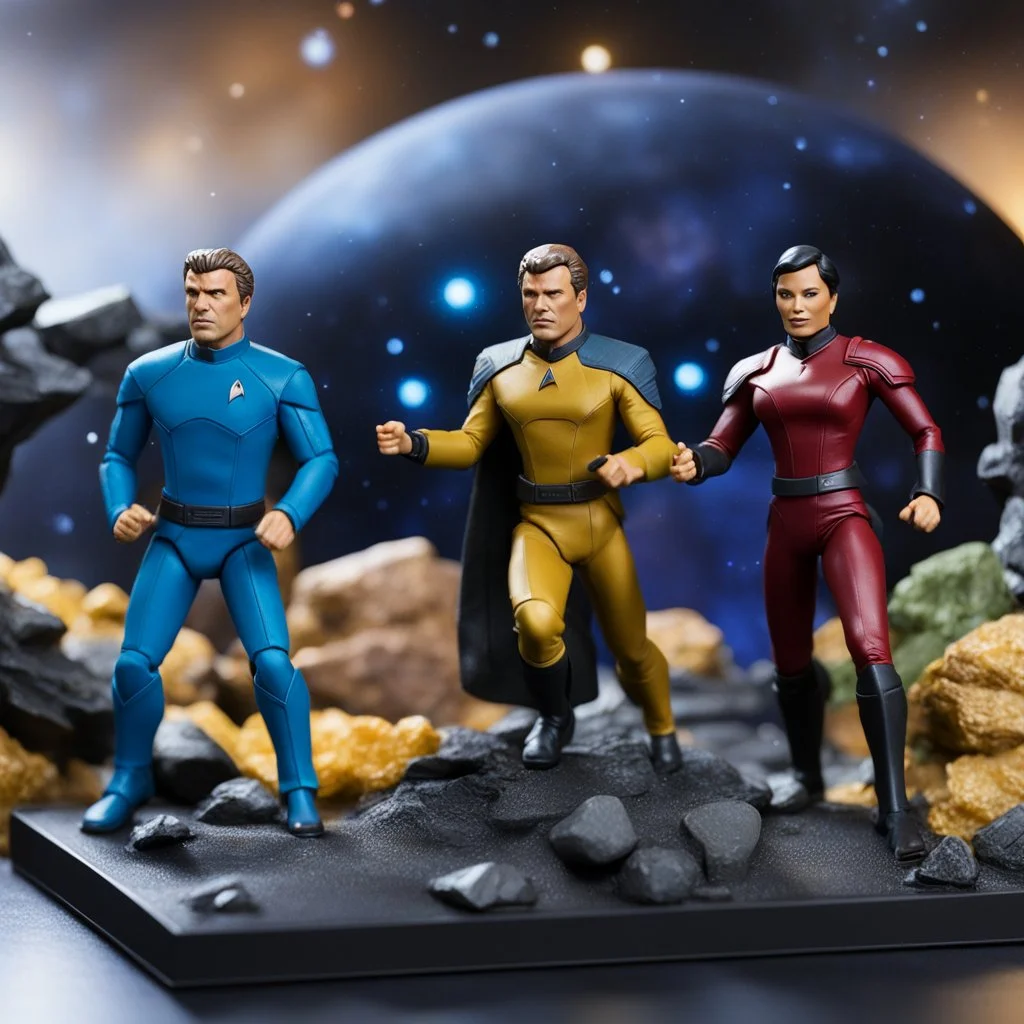 Star Trek: Infinity - Action Figures in a away mission diorama