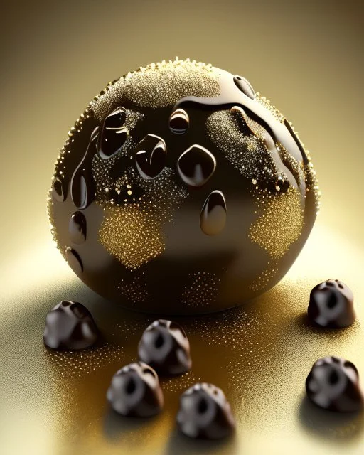 Fresh truffles. Realistic photo. HD. Glowing. 3d style