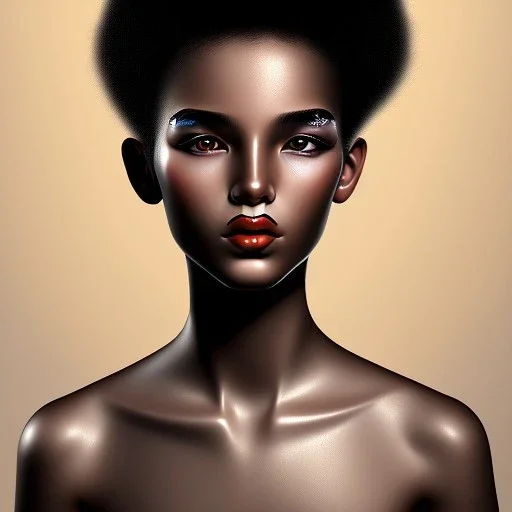 Portrait jeune femme, longs cheveux noir, yeux noirs, métissée Afrique france