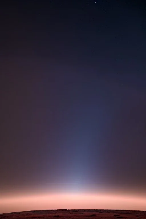 Night sky, Martian landscape