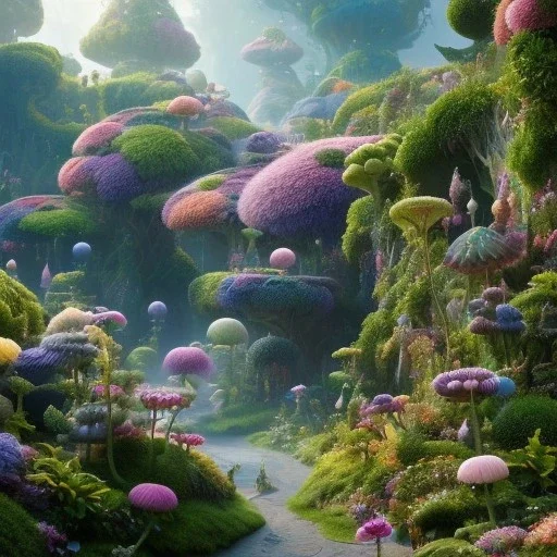 pixar style, volumetric garden environment and background, realistic painting of a moog synthesizer, looking excited, detailed digital painting, extreme dense and fine fur, anime, ornate, colour-washed colors, elegant, small minutiae, tiny features, particulars, centered, smooth, sharp focus, renderman gofur render, 8k, uhd, detailed eyes, realistic shaded volumetric lighting, sunlight caustics, backlight, centered camera view