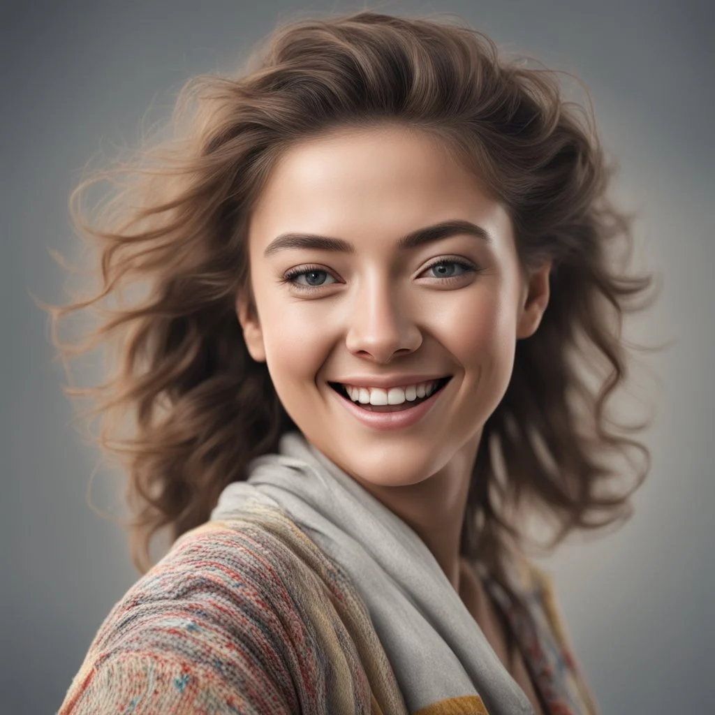 Hyper Realistic happy young-Pushto-woman