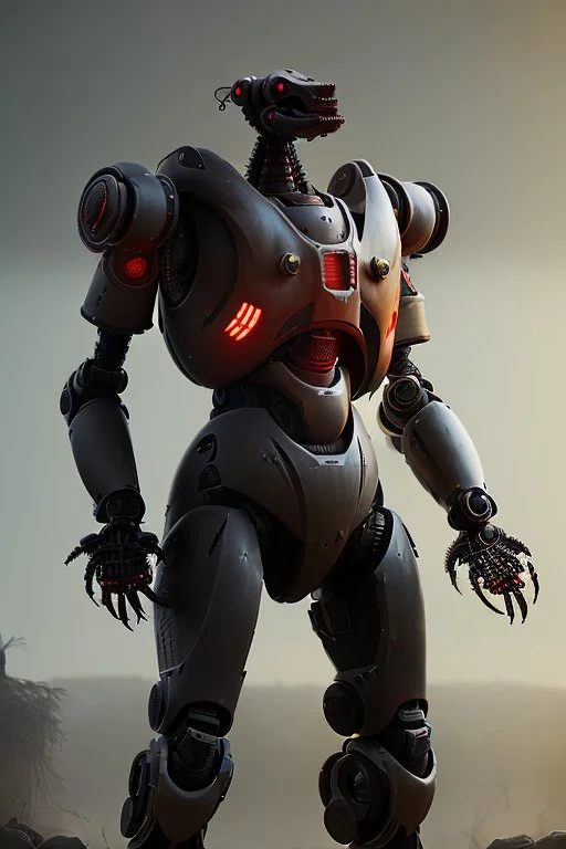 dark armor robot ai soldier mech dystopian scary gladiator predator monster