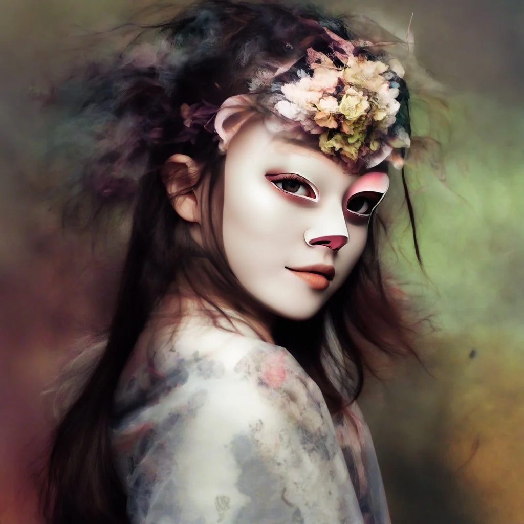 girl with a mask orawinditionalatterns