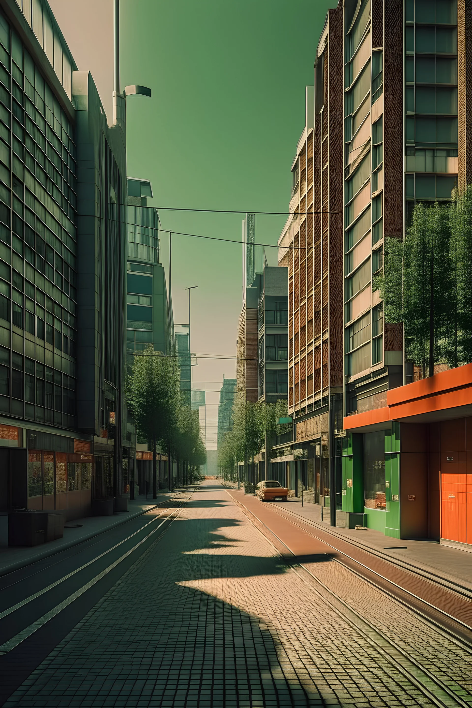 a picture of a street in rotterdam in a playstation 2 low resolution style