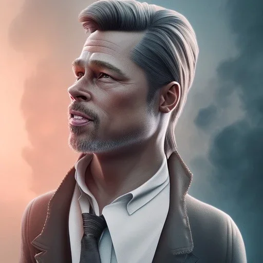 Full body, 3d render, Brad pitt 1800's men style, 1800's hair style, 1800's men clothes style,cleaning house, hyper realistic, octane render, unreal engine 5, 8k, palace background, uhd