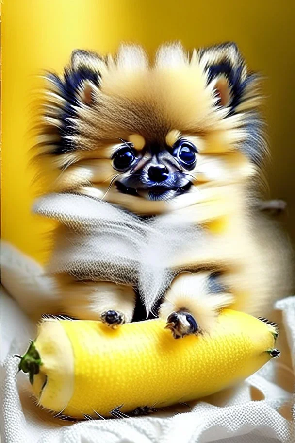 I like bananas and cute little Pomeranian puppies