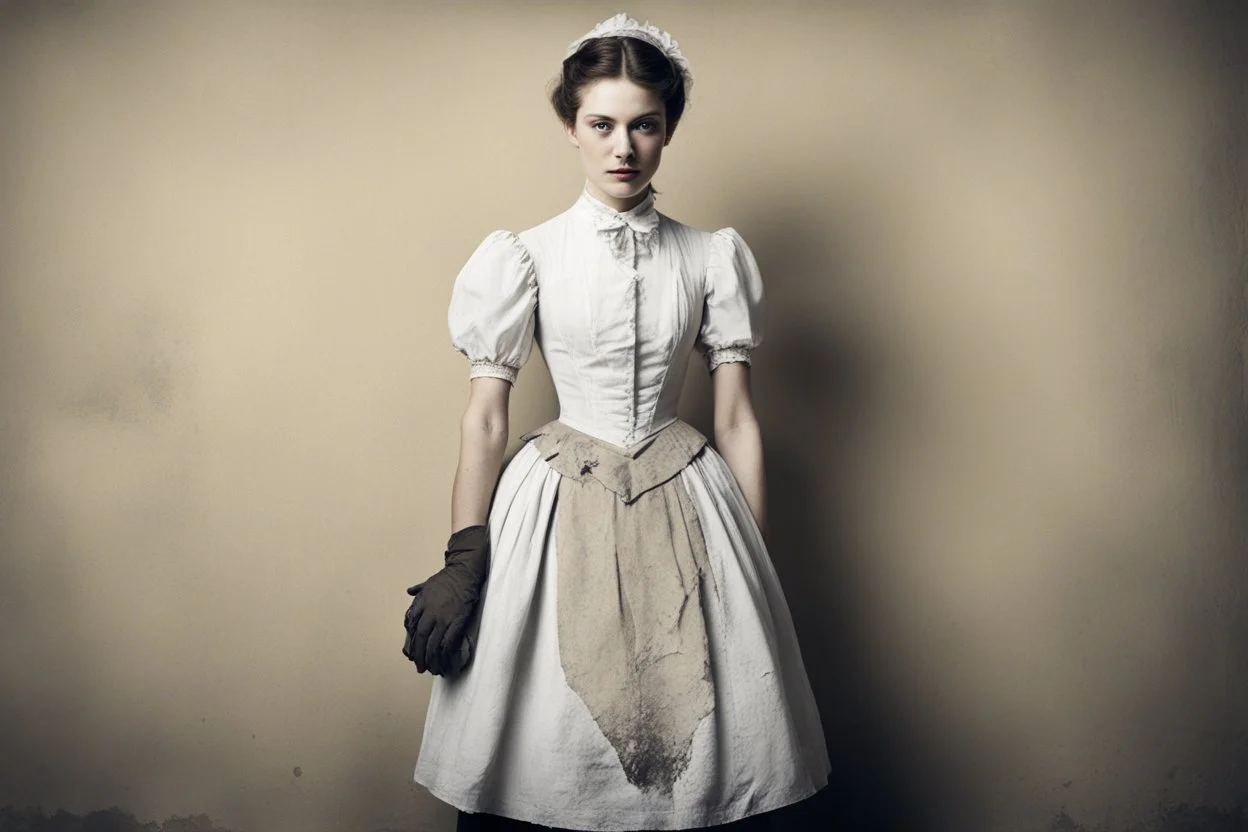 Ее одежда — когда-то, видимо, добротная горничная униформа — теперь была порвана и испачкана землей