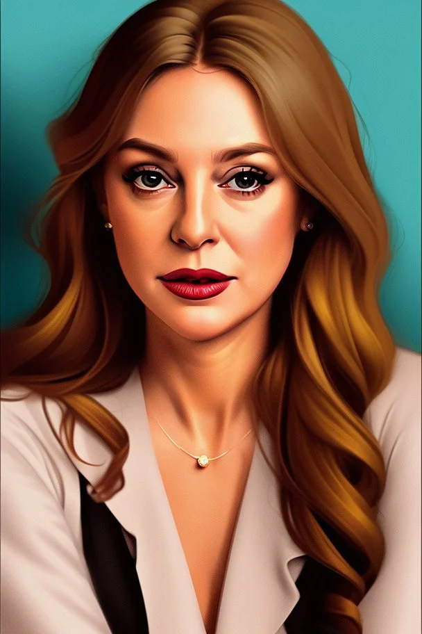 Extremely rich female actress portrait