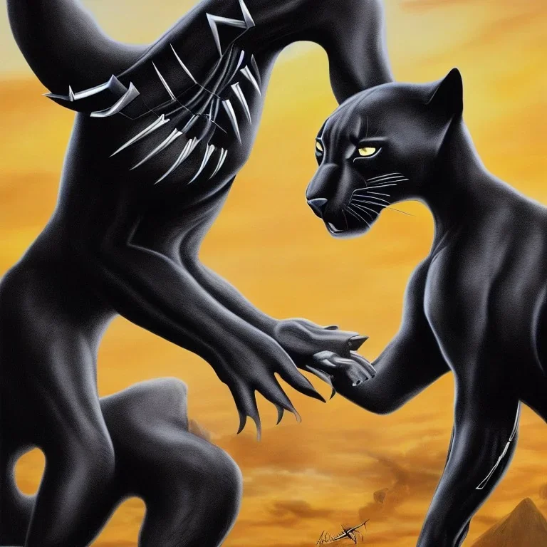 Surreal black panther