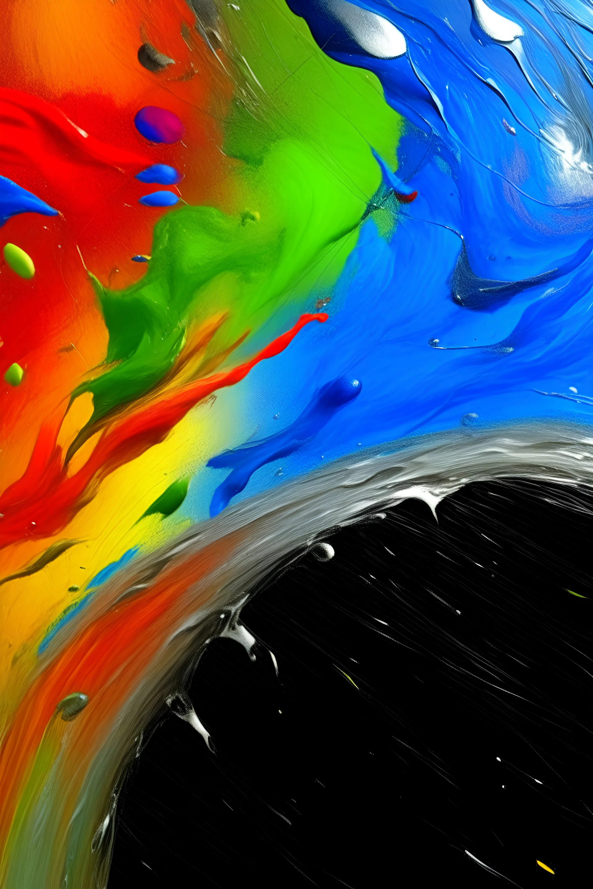 in abstract colorful acrylic colors representing, with expressive character--ar 16:9 --no text letter font. –c 40