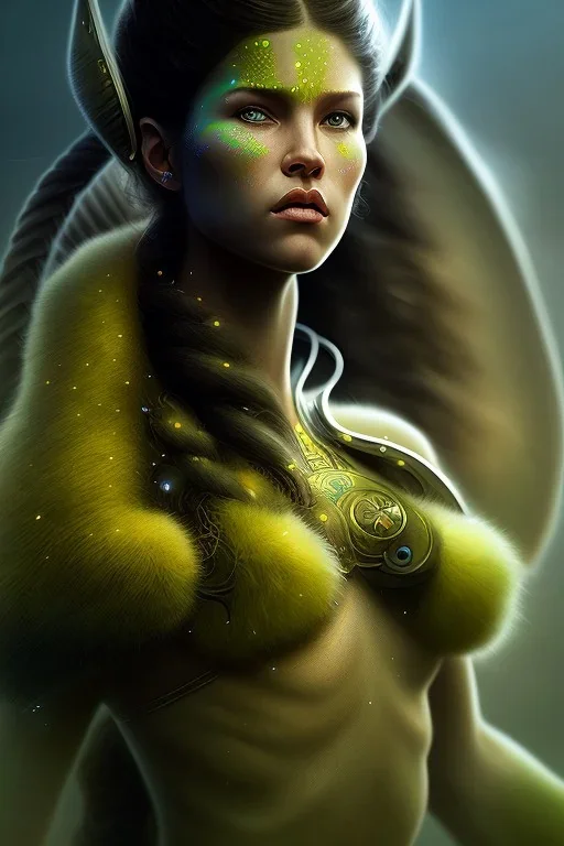 portriate of beautiful na'vi warrior,volumetric lighting, particals, intricate detail,realistc, close up