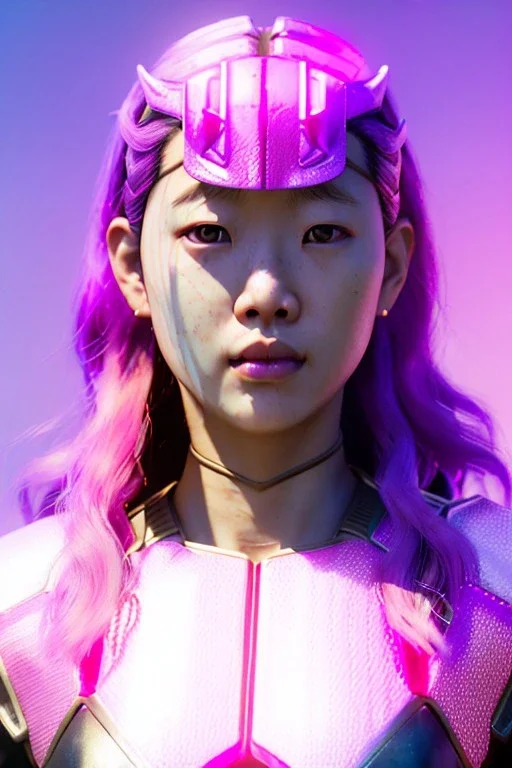 Ultra realistic portrait, Asian cyborg woman, samurai warrior :: symmetry photography, cyberpunk style, pink hair, glow makeup:: black samurai army, katana, japanese traditional ornaments, pink, white, black, glow eyes, cinematic, Ultra realistic, dark scene, soft color, highly detailed, unreal engine 5, RTX, ultra detail, 3d, finely drawn, high definition.