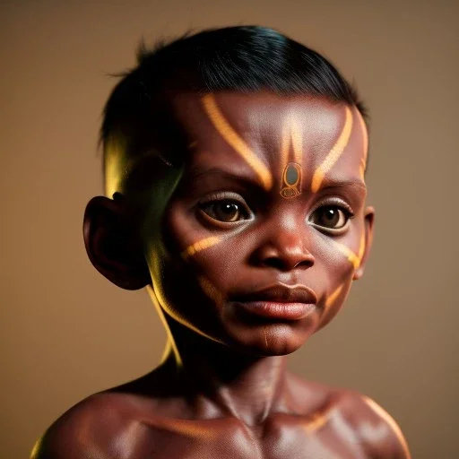 Dhalsim toddler, full body, hyper realistic, dramatic lighting, unreal engine 5, 8k