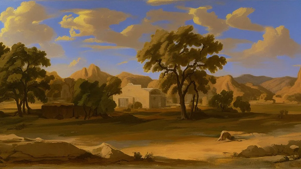 texas landscape by poussin