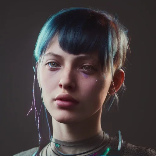 Cyberpunk outfit cool girl unreal 5, octane render,cinema4d, dynamic lighting, dramatic lighting, 4k, redshift render, highly detailed, hyper realistic, in space