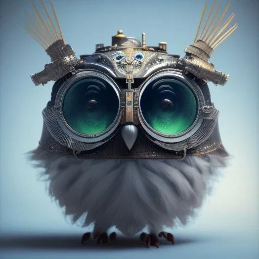 depth of field, Steampunk Owl, extreme detail, Photorealism, macro lens 70mm,bokeh, cinema4d, 8k, unreal engine 5, redshift render, midjourney4