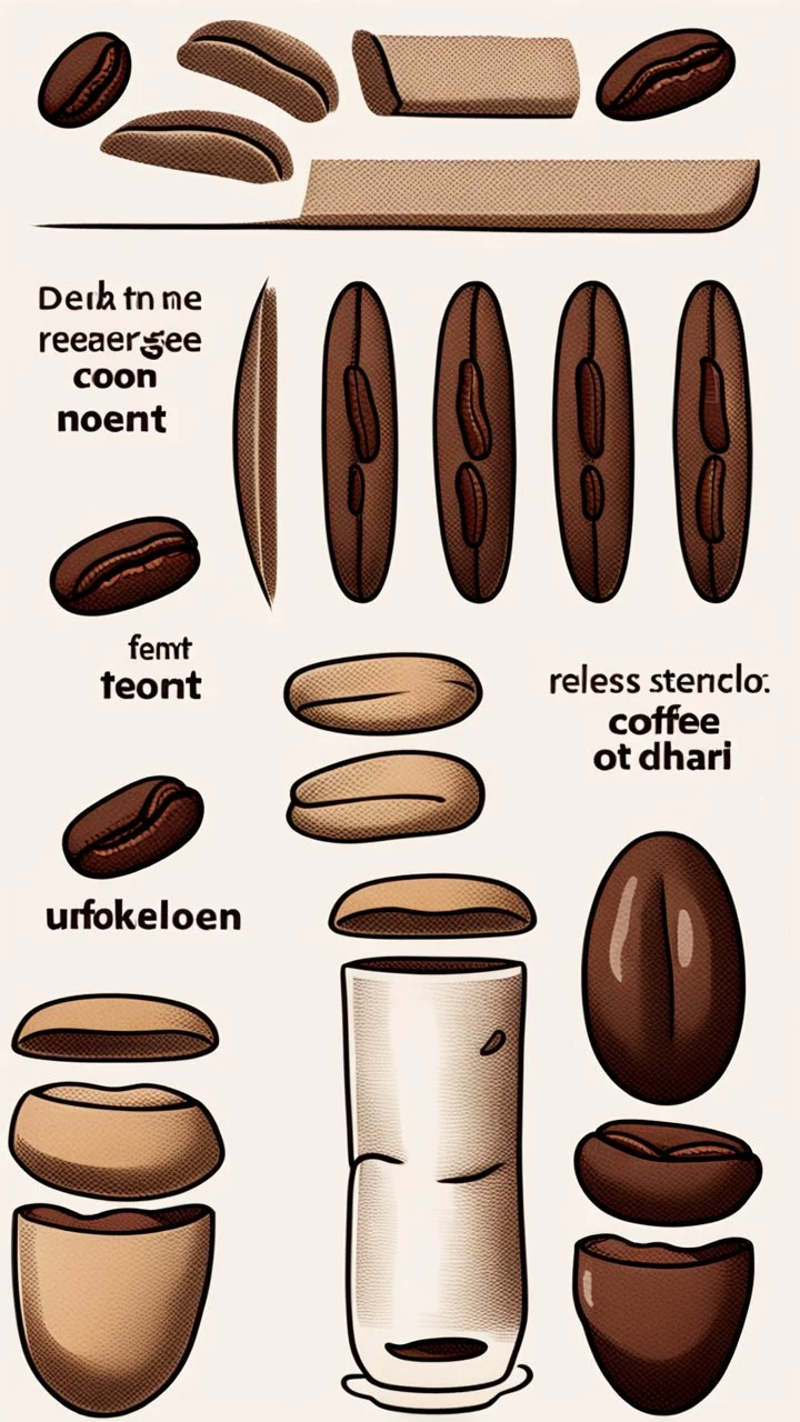 Only one Coffee bean Without background