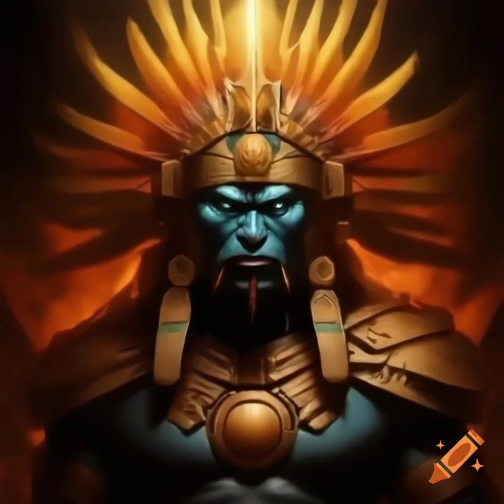 fantasy, realistic, ultra graphics, ue5, portrait, half orc, aztec