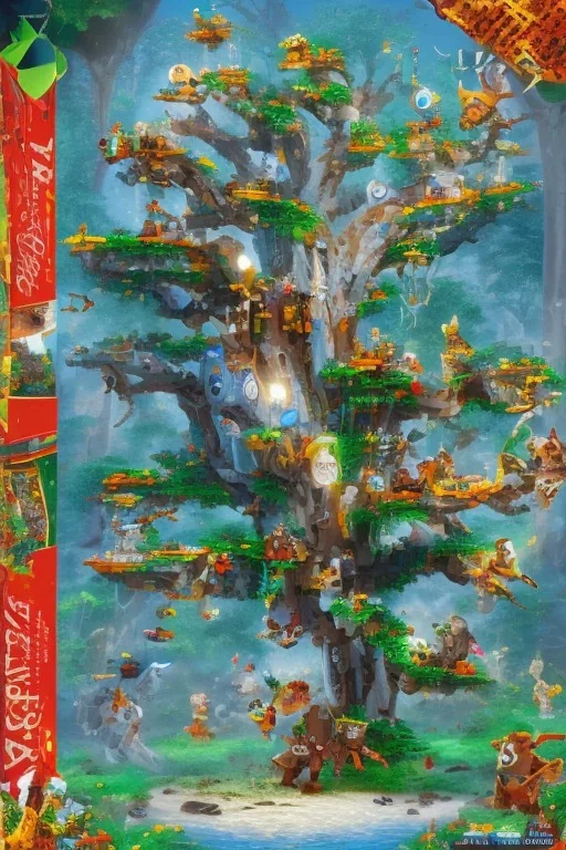 lego tree forest animals children