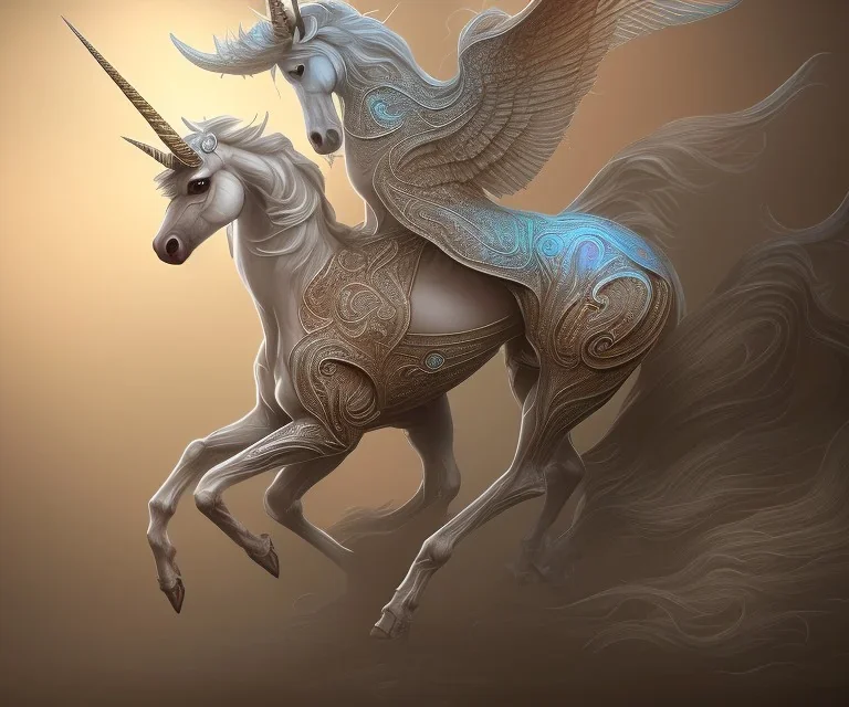 unicorn, fantasy art, highly detailed, top body, intricate color patterns on wings, soft studio lighting, background 64k