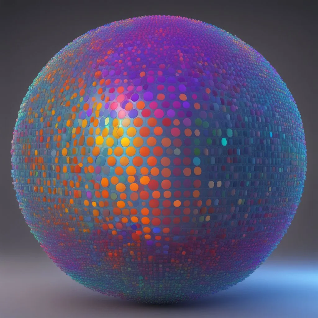 distribute cubes on a plane base within the sphere, we can modify the approach. We'll generate a 2D array of grid points on each circular layer instead of distributing them radially color full ,dynamic lights