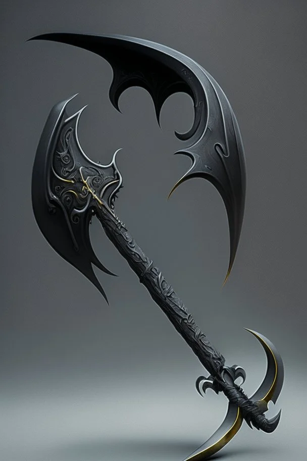 black big sharp scythe