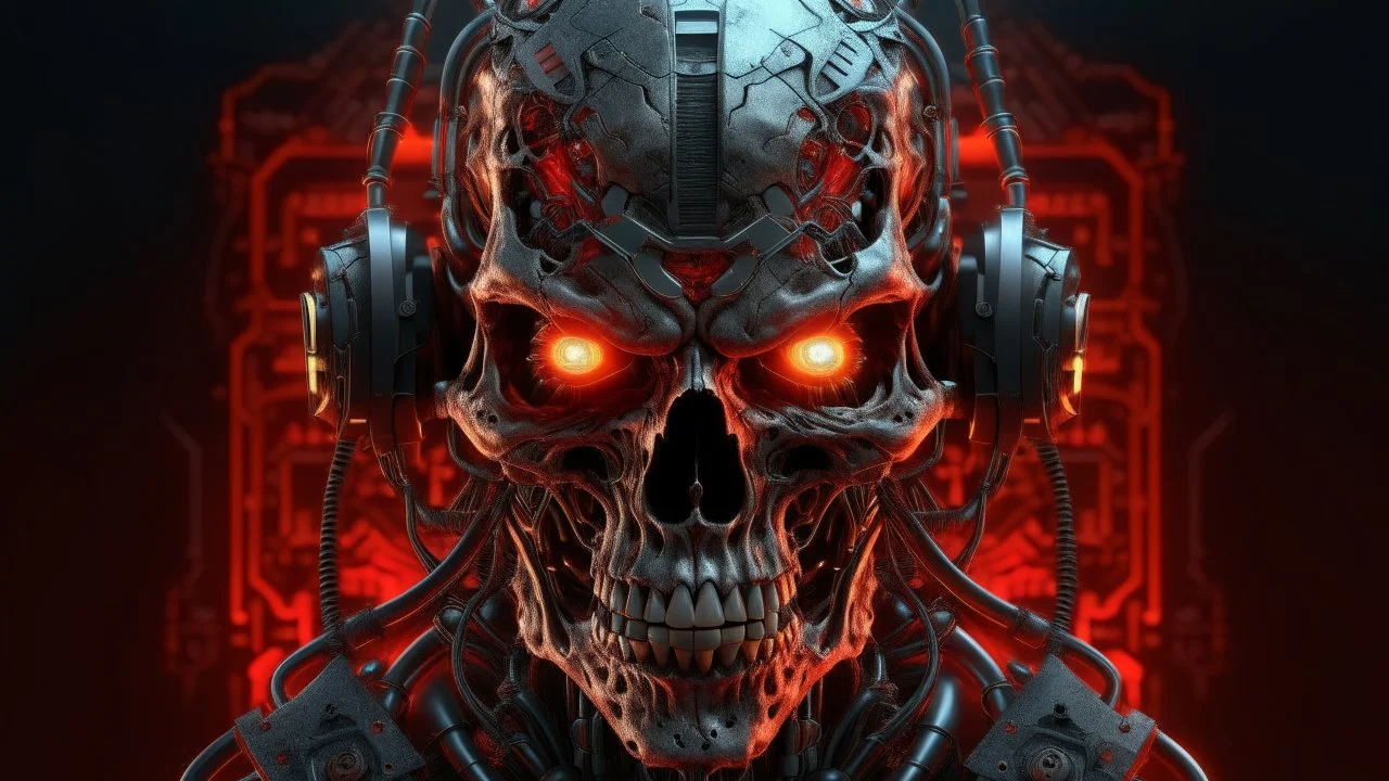 4k full realism full details full details logo demon cyberpunk terminator firestarter hardrock emission radio