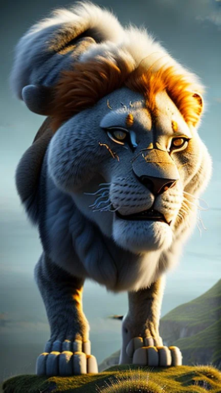 Cyborg Lion King,ت in-depth details, 3D