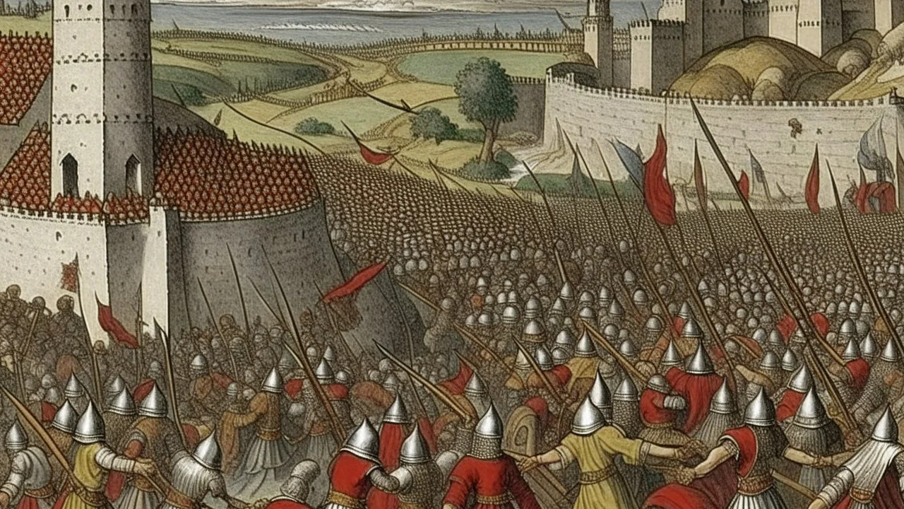 A war scene in the year 1490 in Andalusia