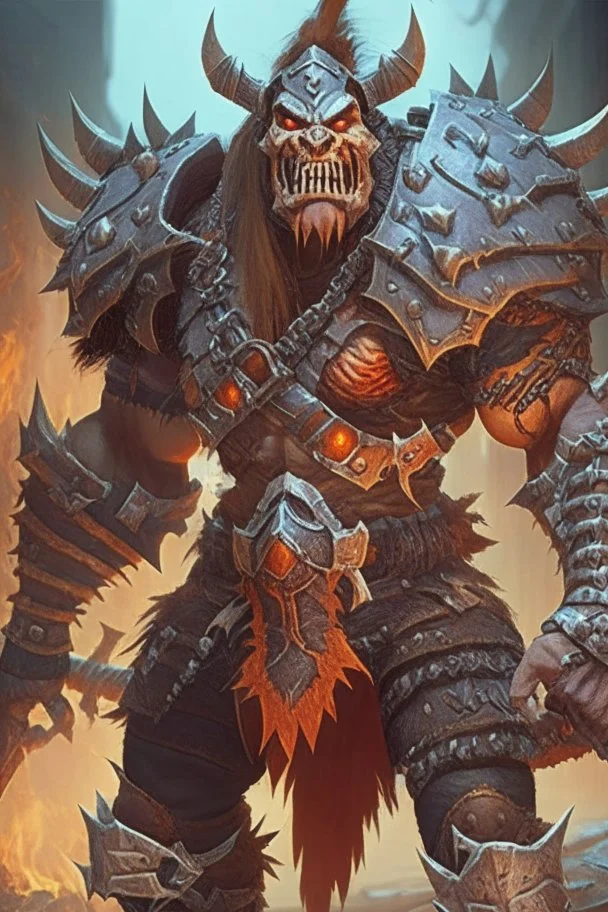 a human bandit with armor made from giant rib bones similar to garrosh hellscreams armor but still human sized