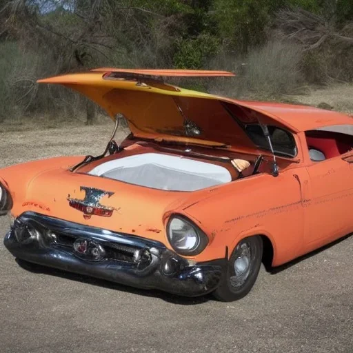 50'S GUITAR ROCKABILLY HOTROD SPACESHIP FUNNYCAR