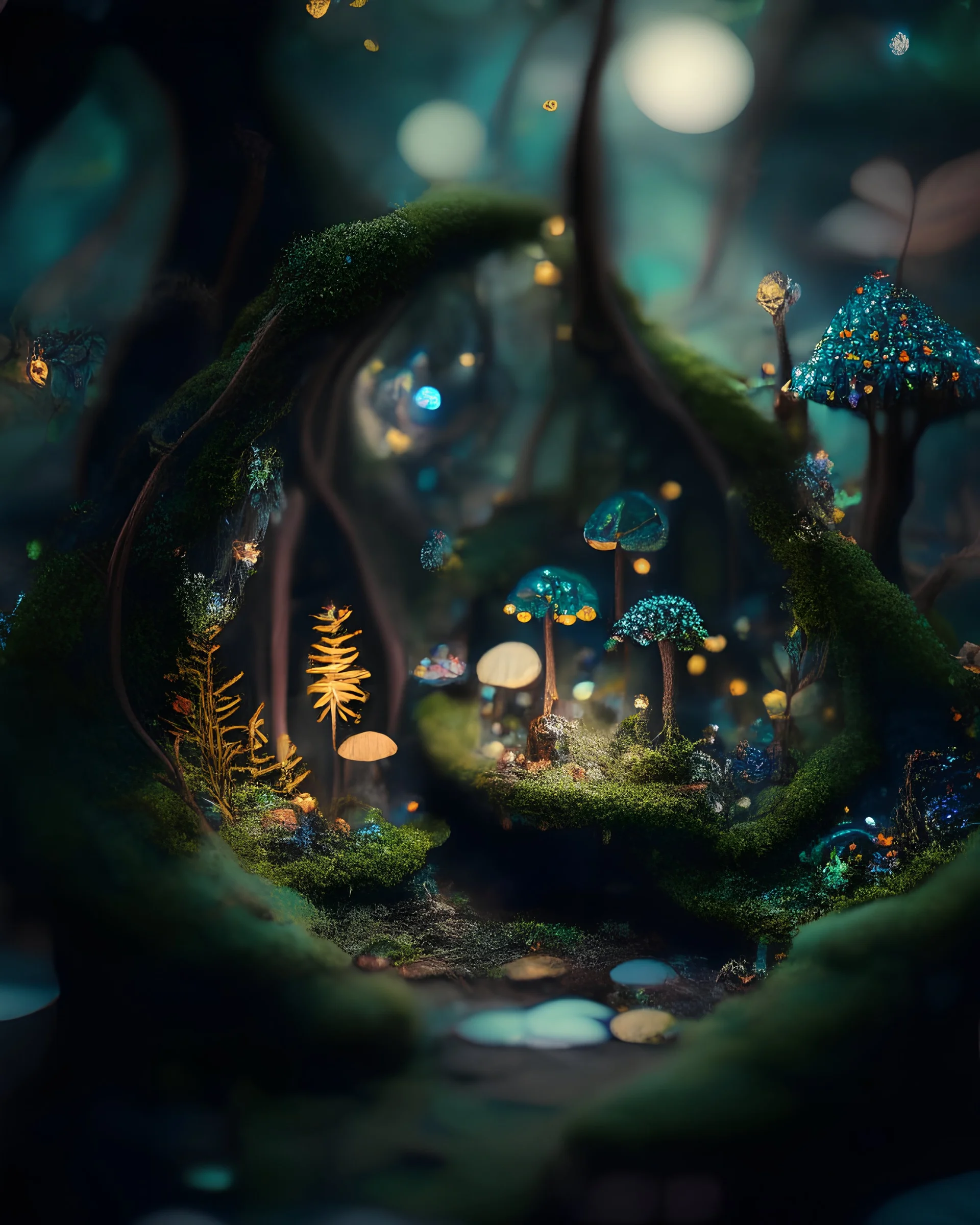 A miniature enchanted forest where macro photographers can discover a hidden world of mystic creatures, each with their own unique characteristics and abilities.