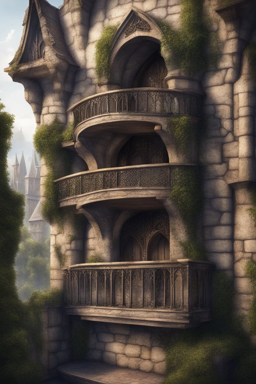 fantasy medieval balcony