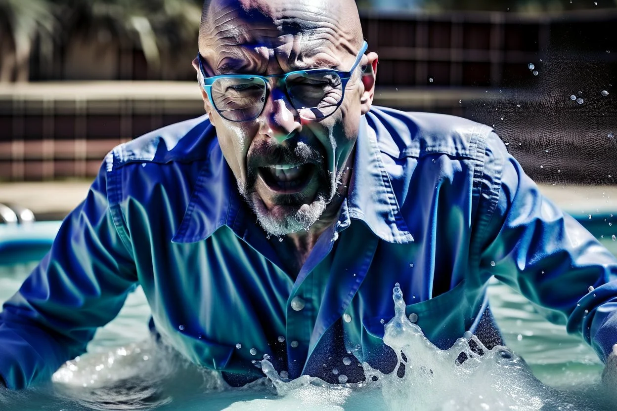 Walter White splashing water